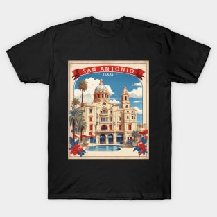 San Antonio United States of America Tourism Vintage Poster T-Shirt